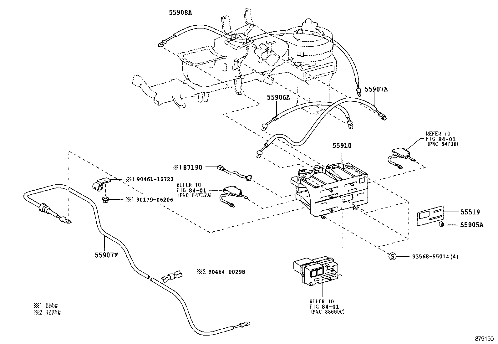 55907-36110 CABLE SUB-ASSY, WATER VALVE CONTROL product image