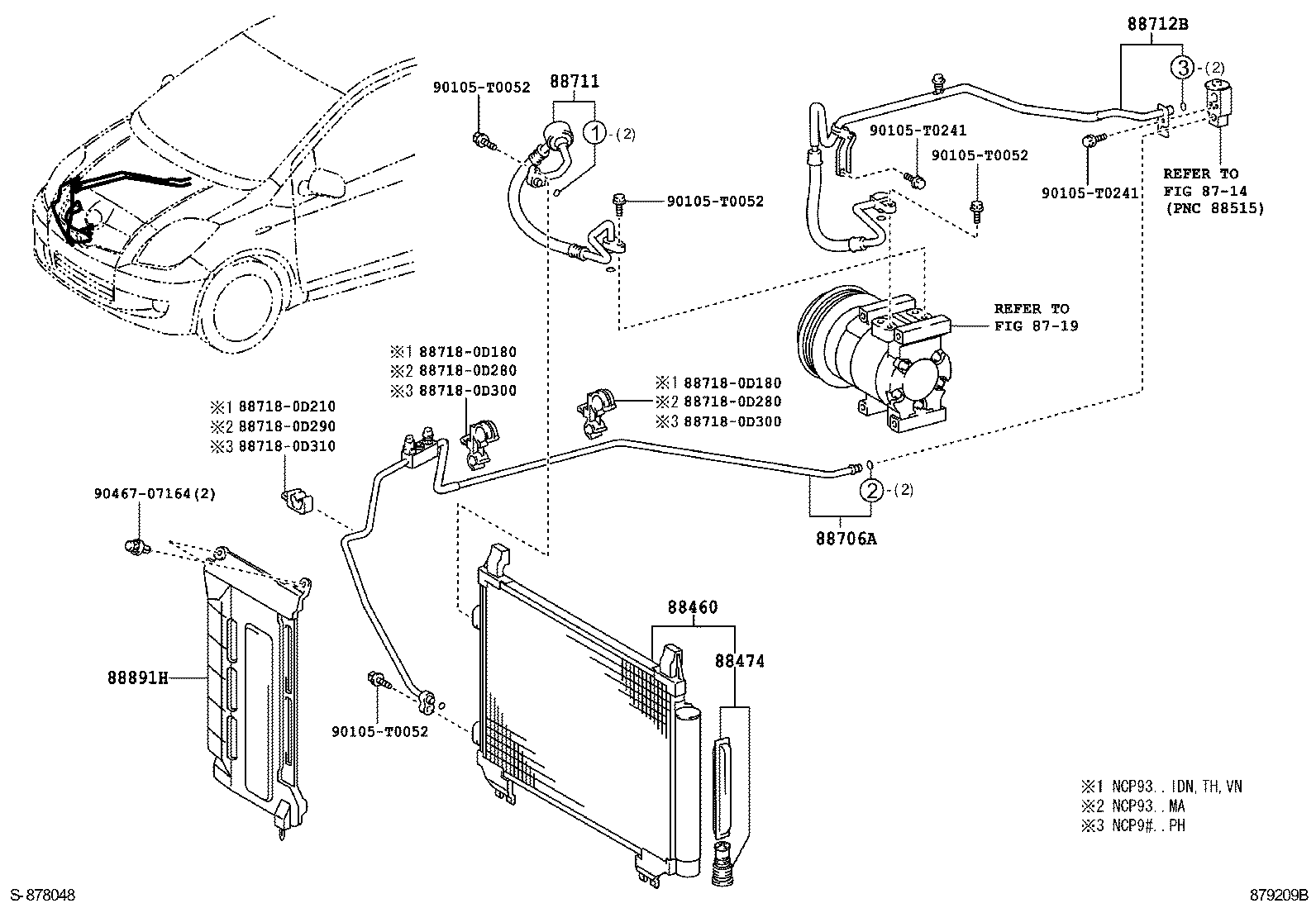 88460-0D090 CONDENSER ASSY, COOLER product image