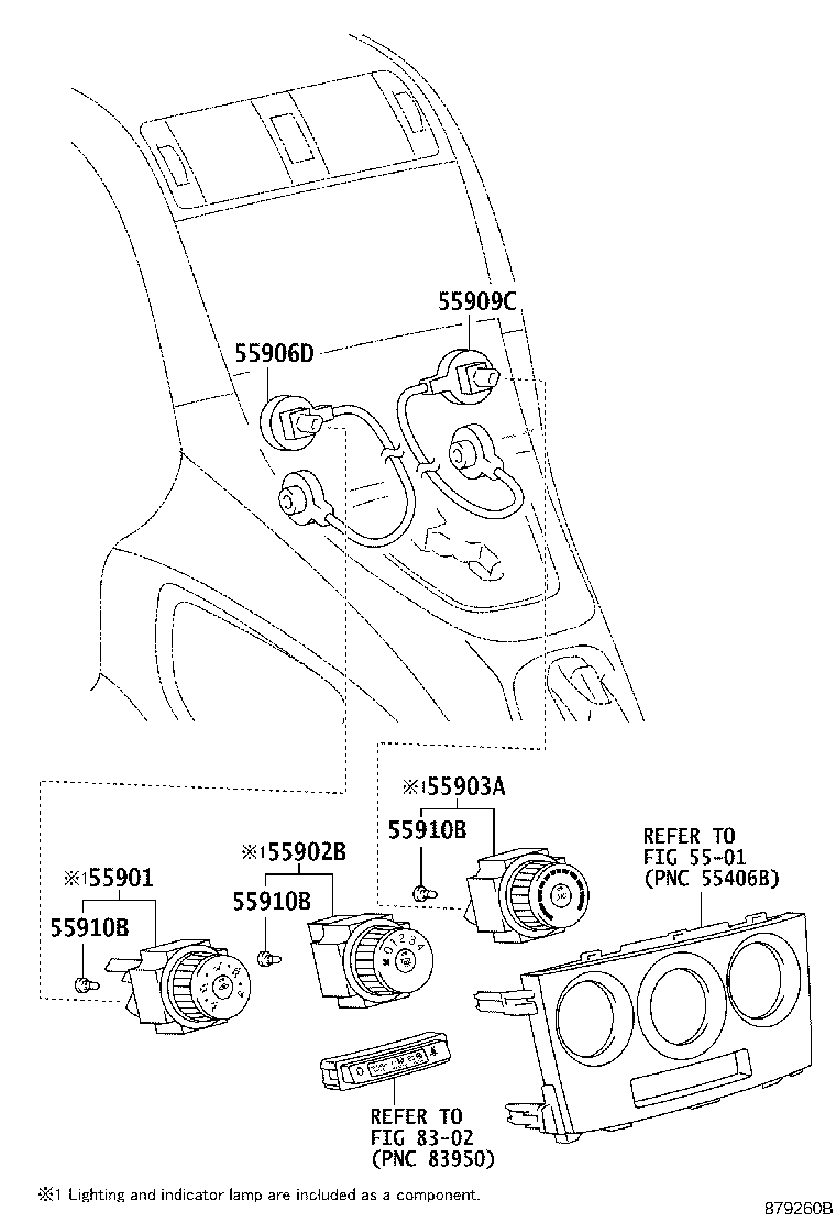 55950-02130 NOZZLE ASSY, DEFROSTER product image
