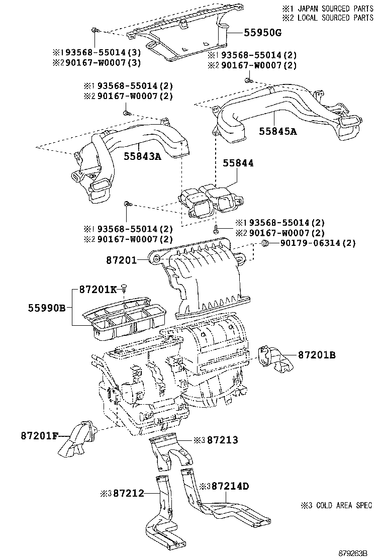 55950-02130 NOZZLE ASSY, DEFROSTER product image