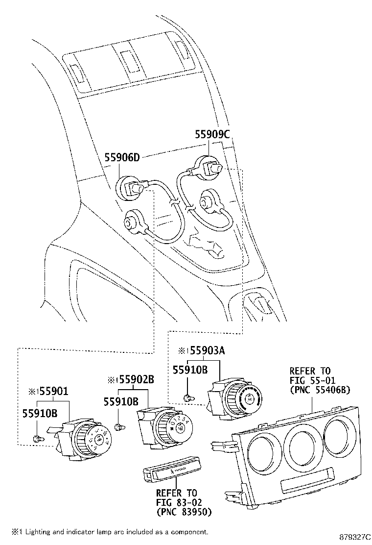 55900-12A50 CONTROL ASSY, AIR CONDITIONER product image