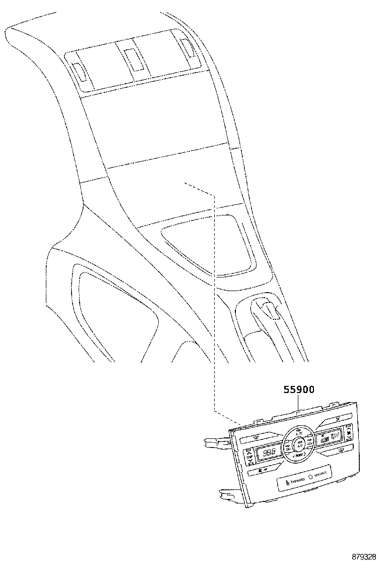 55900-12A50 CONTROL ASSY, AIR CONDITIONER product image