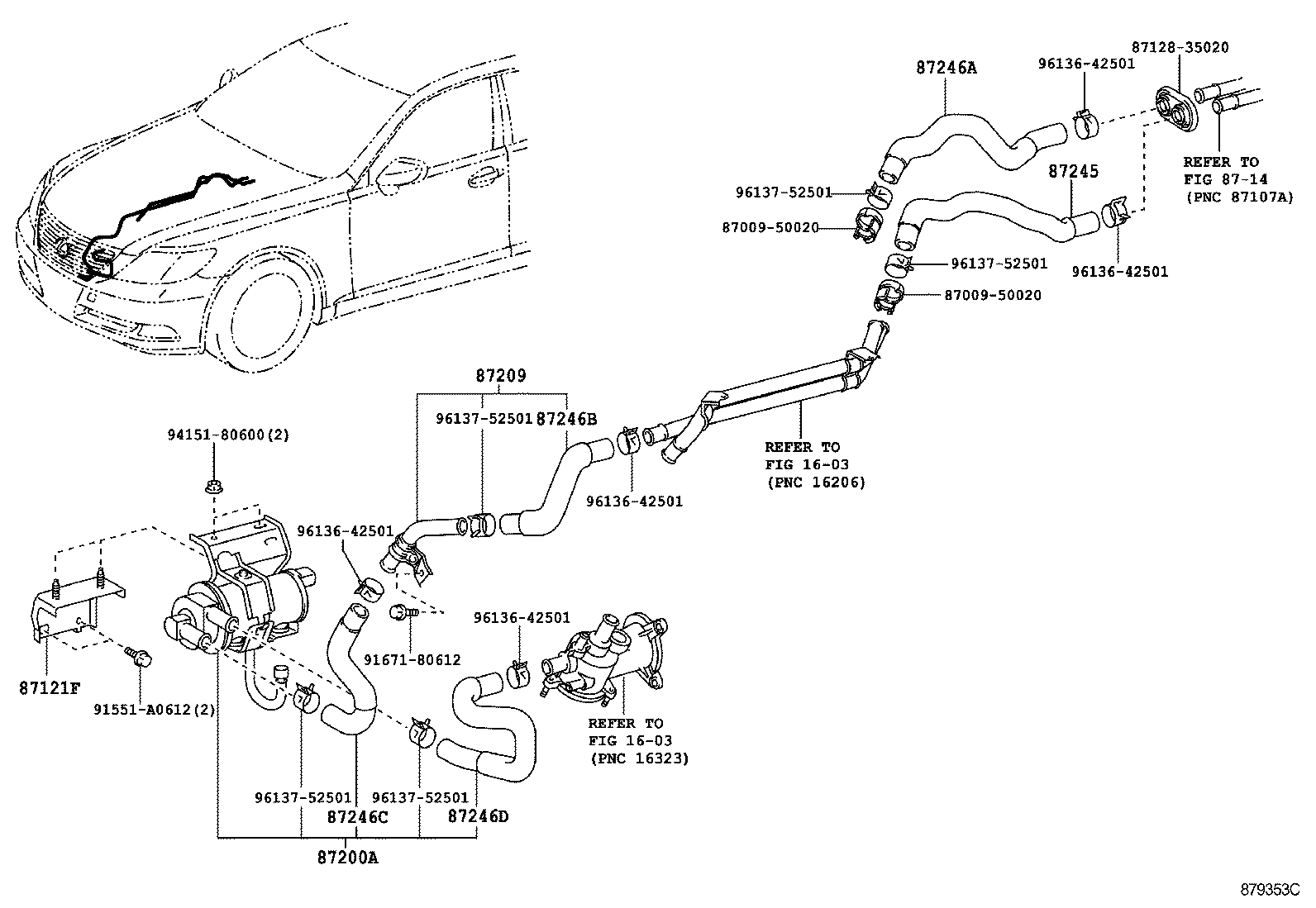 Toyota 87245-50400 HOSE, HEATER WATER, OUTLET A