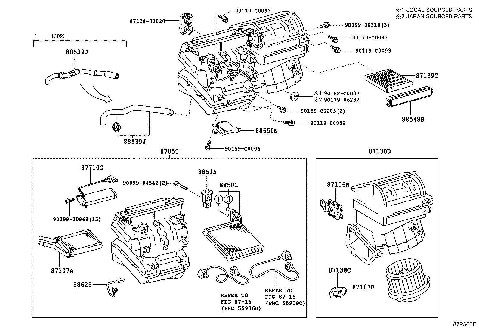 87107-02220 UNIT SUB-ASSY, HEATER RADIATOR product image