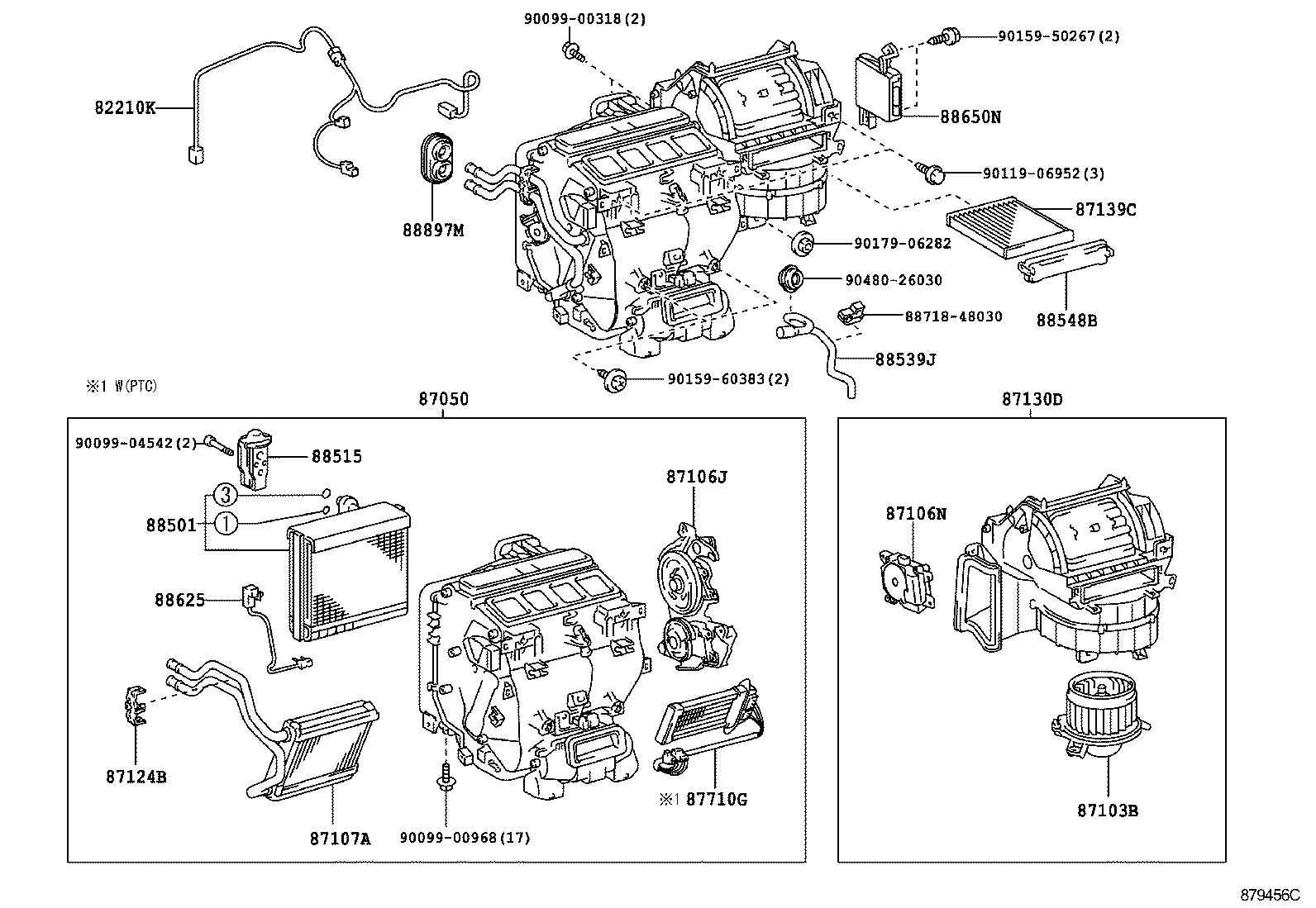Toyota 87103-28110 MOTOR SUB-ASSY, BLOWER W/FAN(FOR REAR)