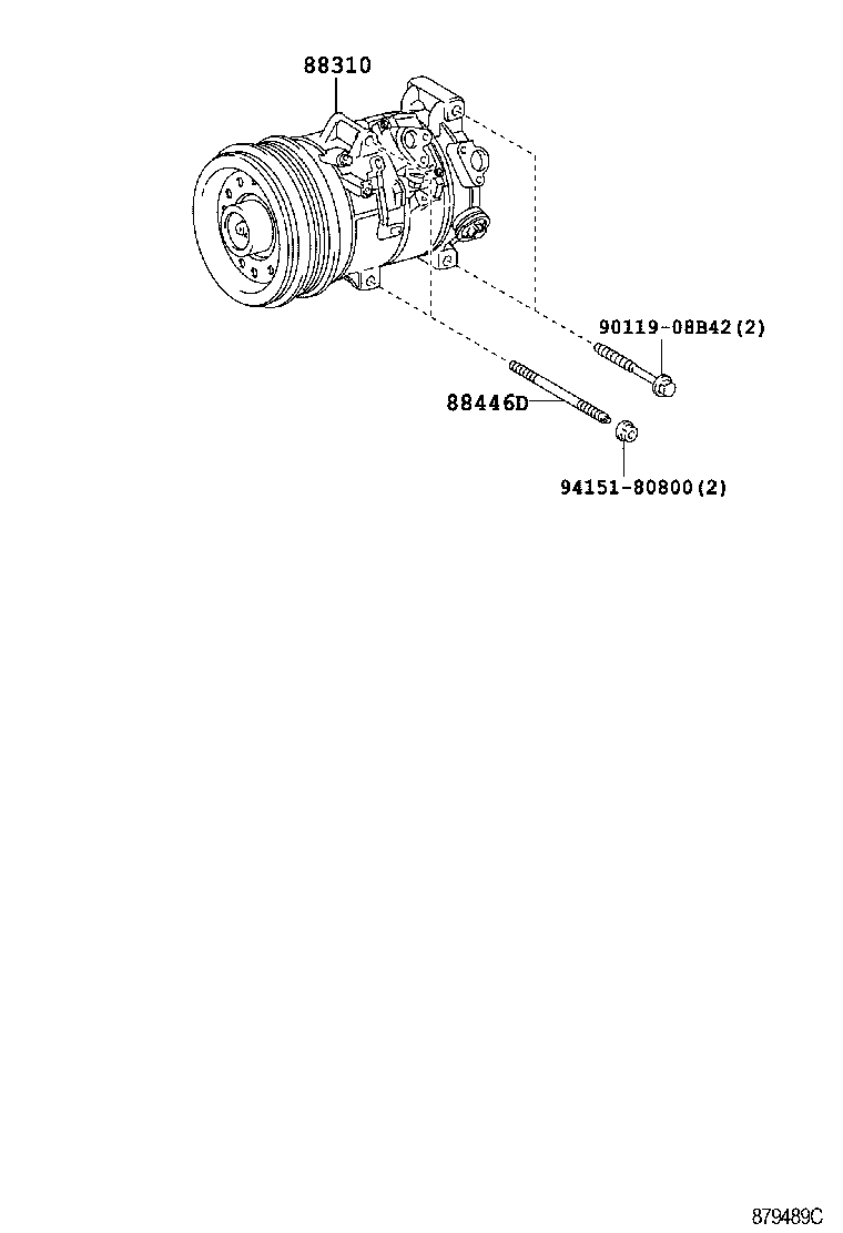 Toyota 88446-12060 BOLT, COOLER