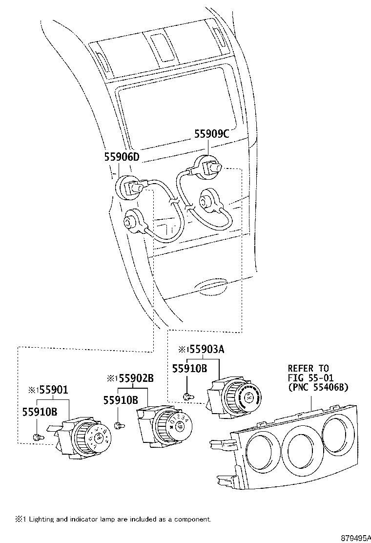 55903-12140 CONTROL SUB-ASSY, HEATER, NO.3 product image