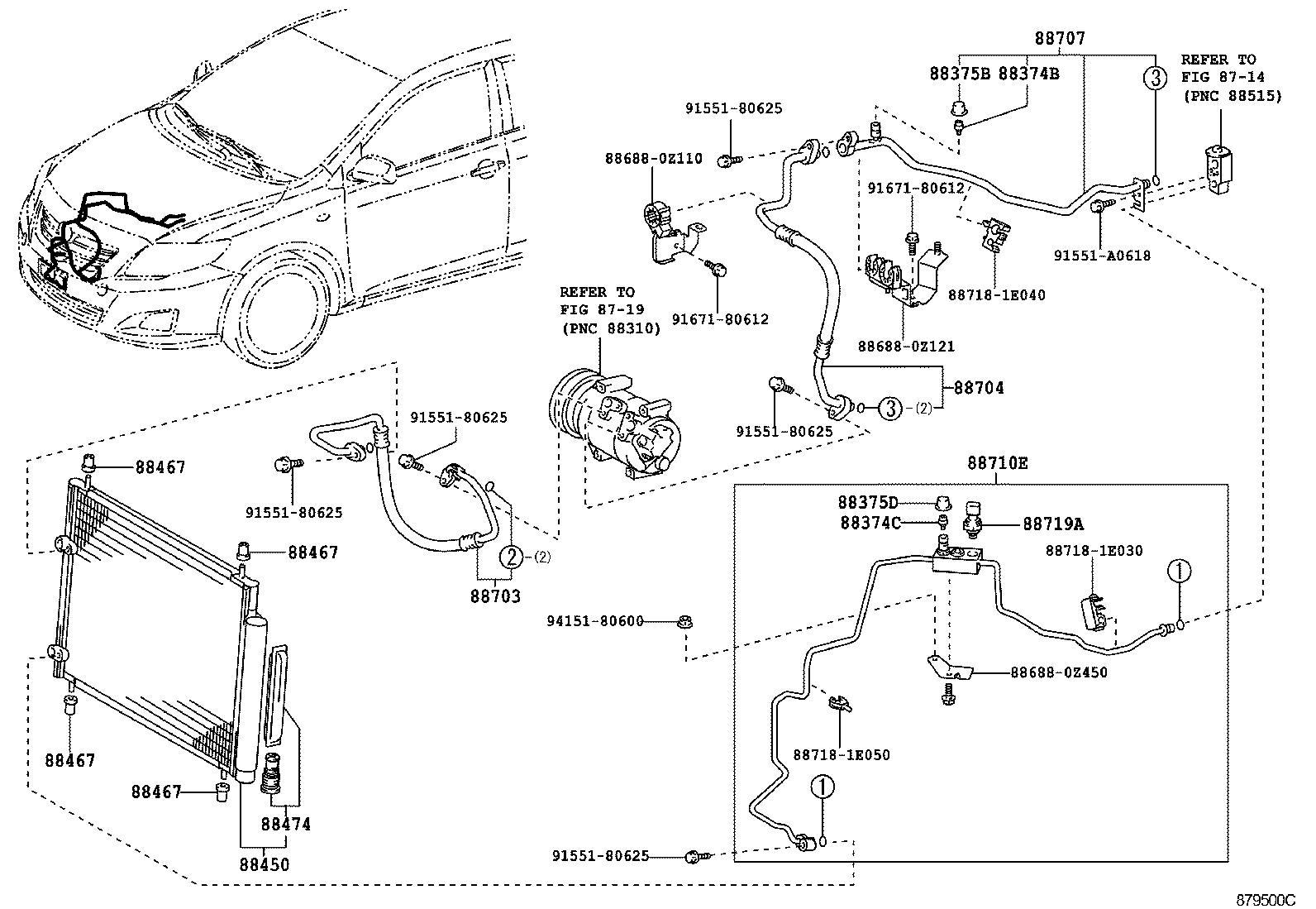 88375-02150 CAP, SERVICE VALVE, NO.2 product image