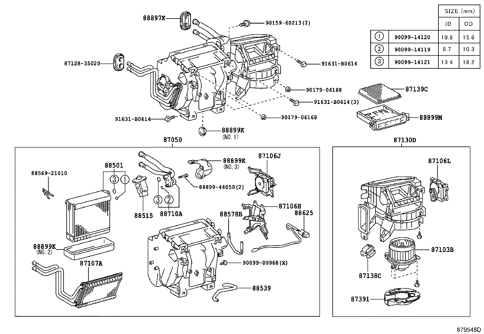 87103-60340 MOTOR SUB-ASSY, BLOWER W/FAN product image