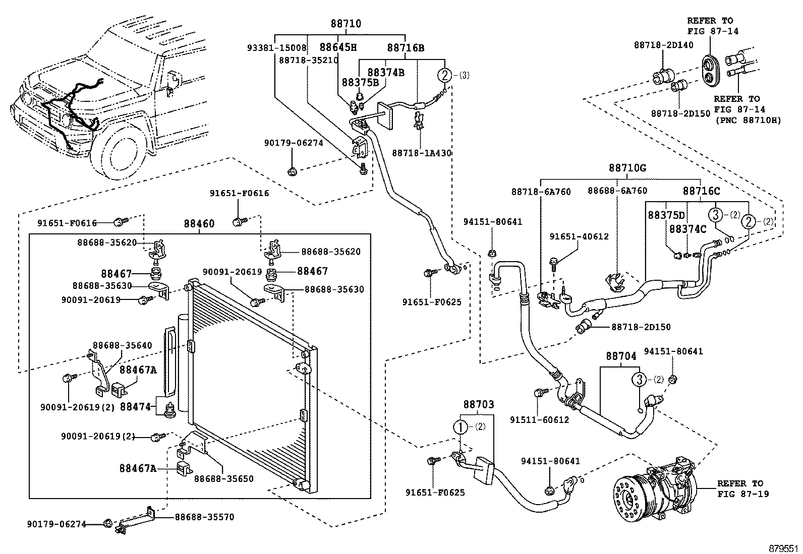 88710-35700 TUBE ASSY, AIR CONDITIONER product image