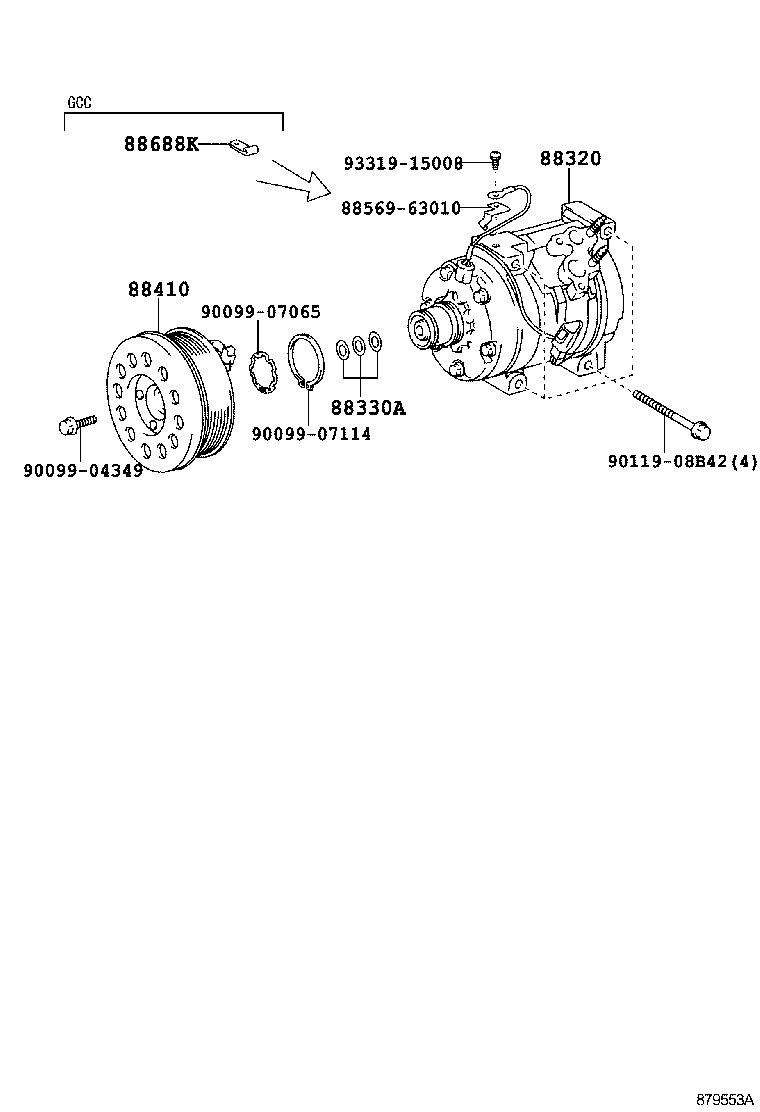 88320-6A130 COMPRESSOR ASSY, COOLER product image