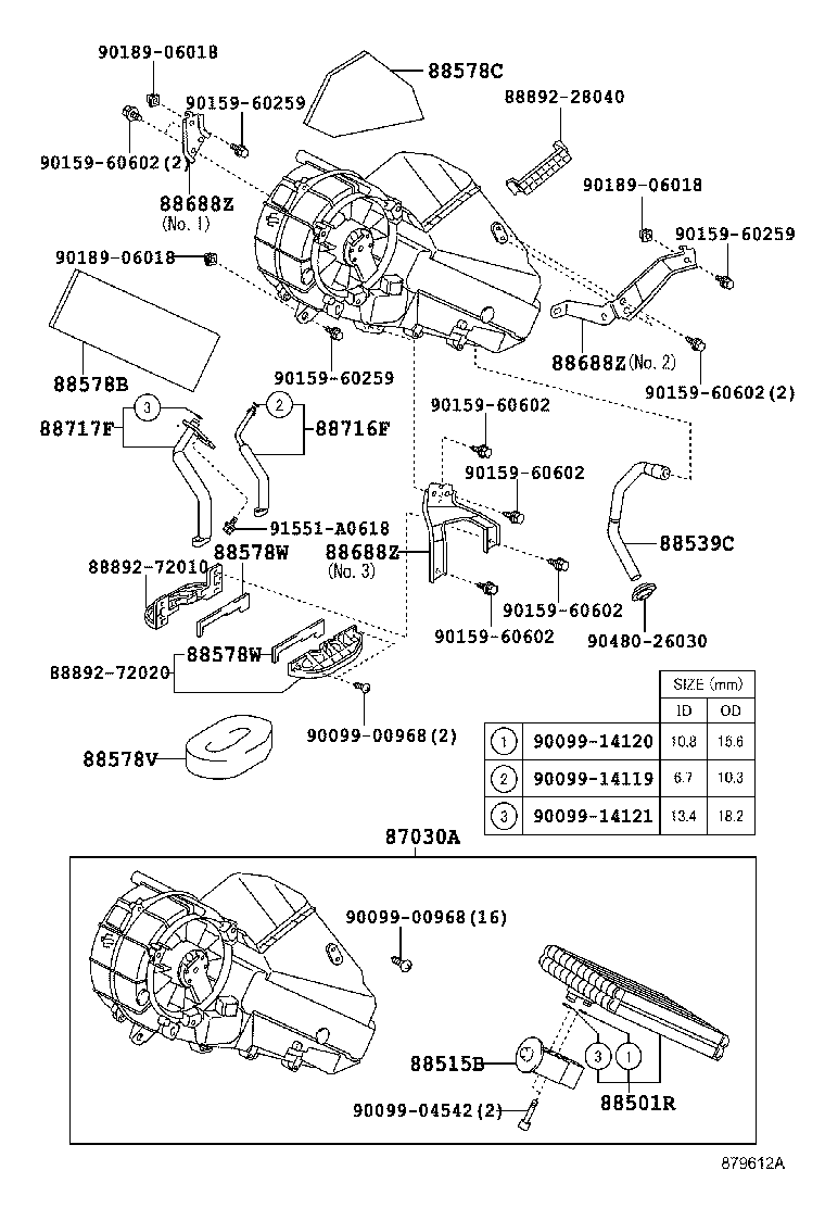 87103-72010 MOTOR SUB-ASSY, BLOWER W/FAN product image