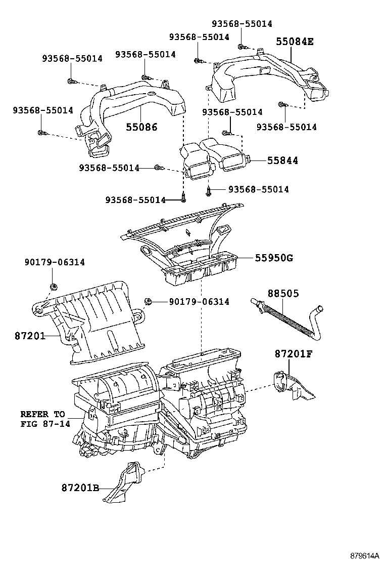 55086-72010 DUCT SUB-ASSY, HEATER TO REGISTER, NO.3 product image