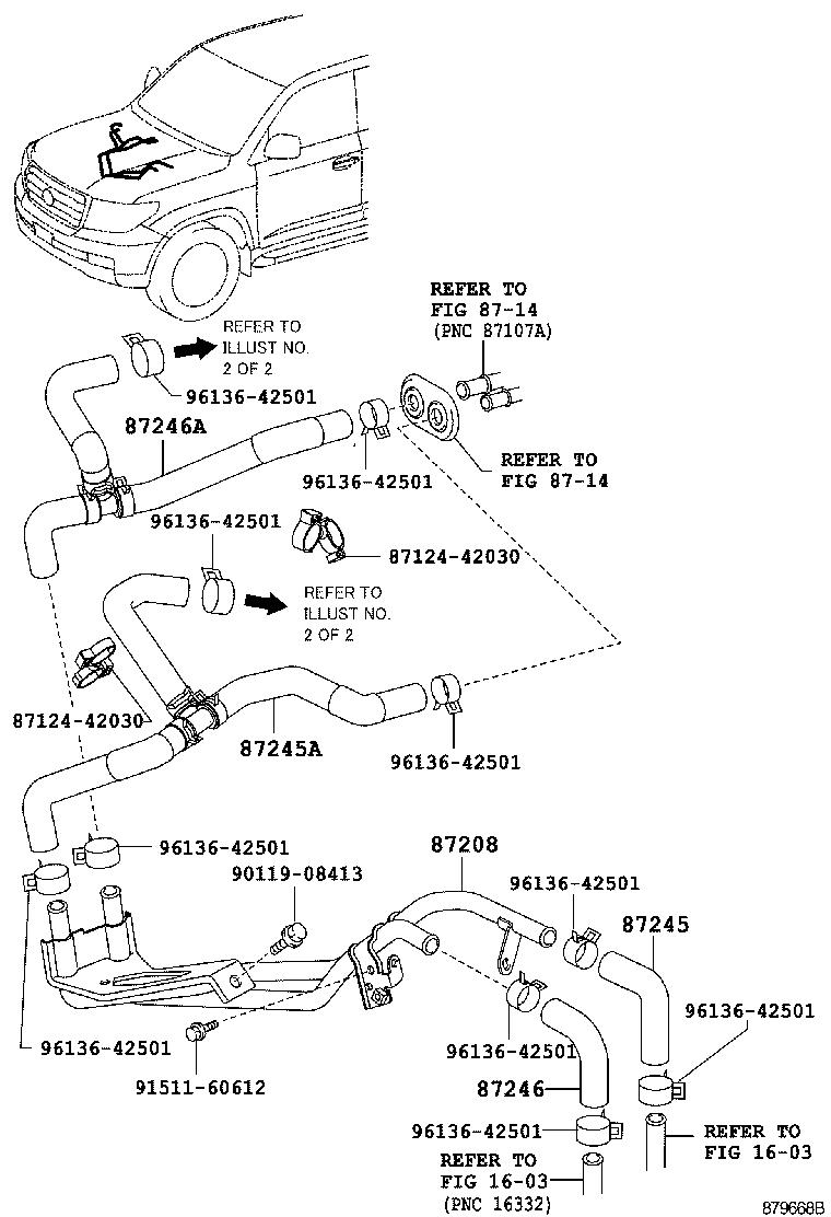 87245-60C00 HOSE, HEATER WATER, OUTLET A product image