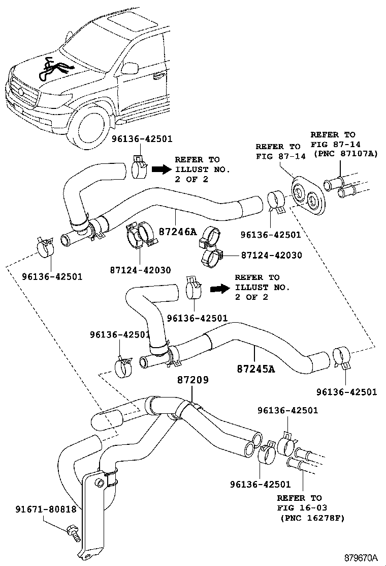 87245-60C00 HOSE, HEATER WATER, OUTLET A product image