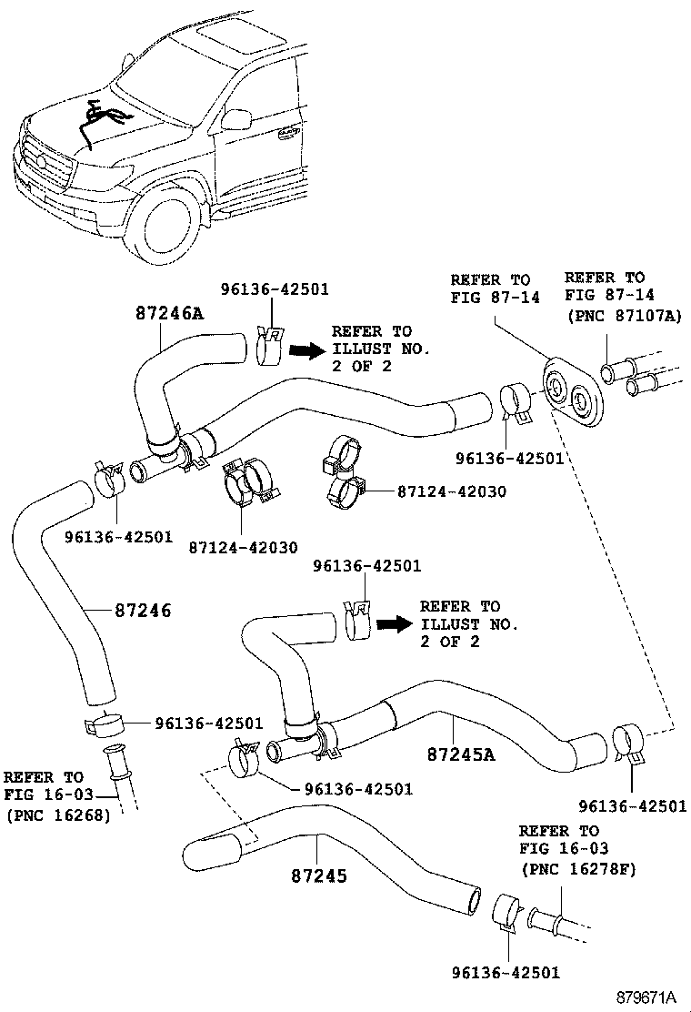 87209-60B91 HOSE, HEATER WATER, OUTLET A product image