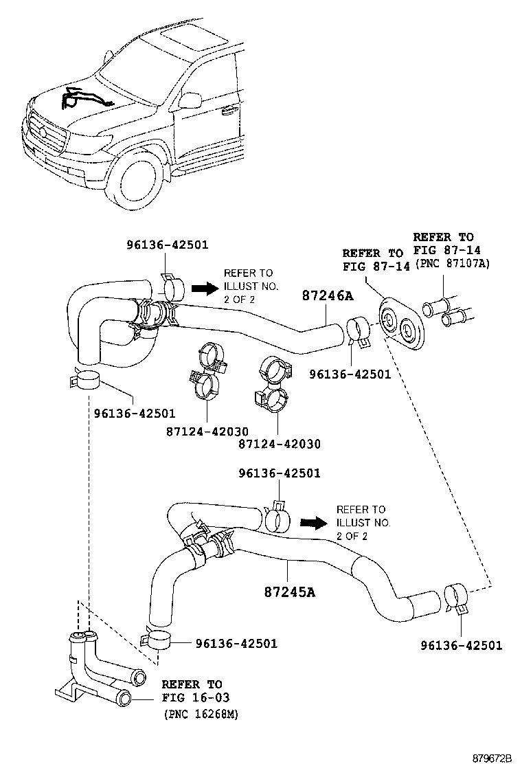 87245-60C00 HOSE, HEATER WATER, OUTLET A product image