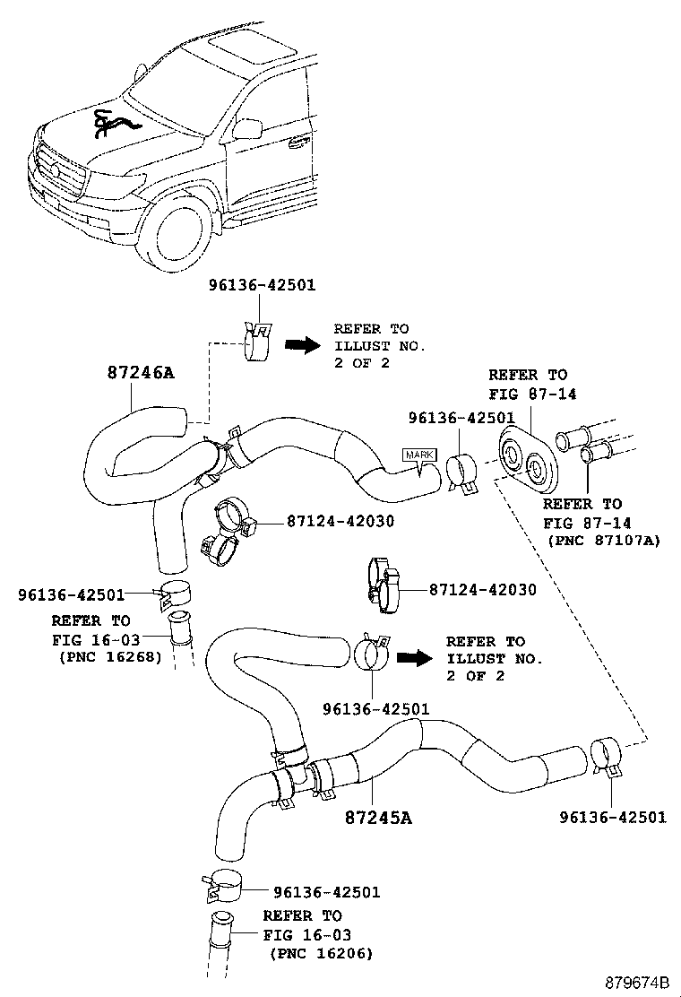 Toyota 87209-60C00 HOSE, HEATER WATER, INLET A