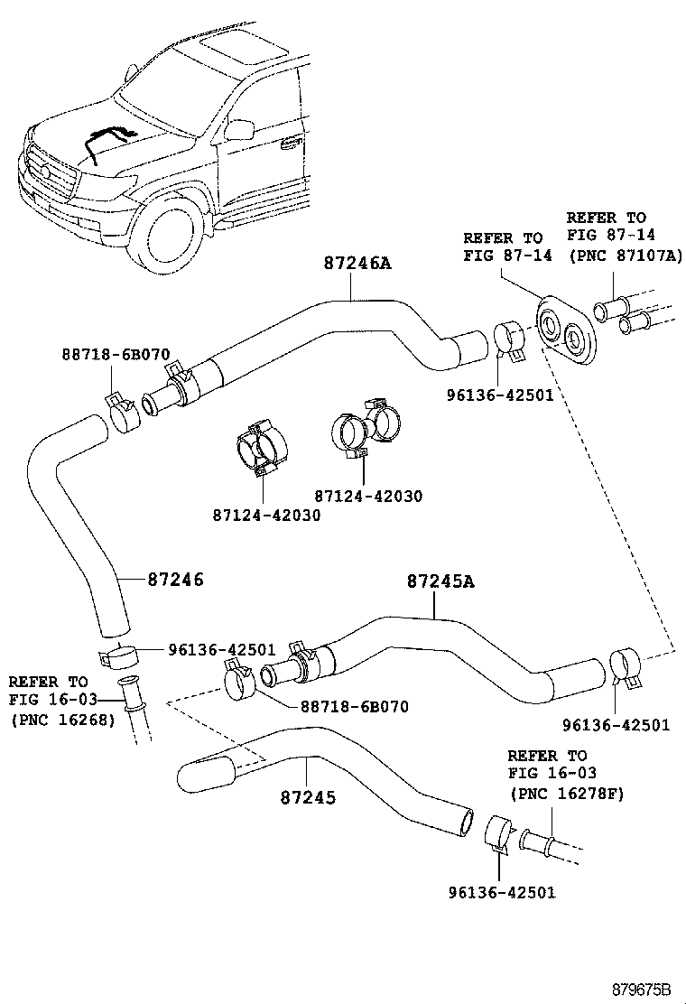 87209-60B91 HOSE, HEATER WATER, OUTLET A product image