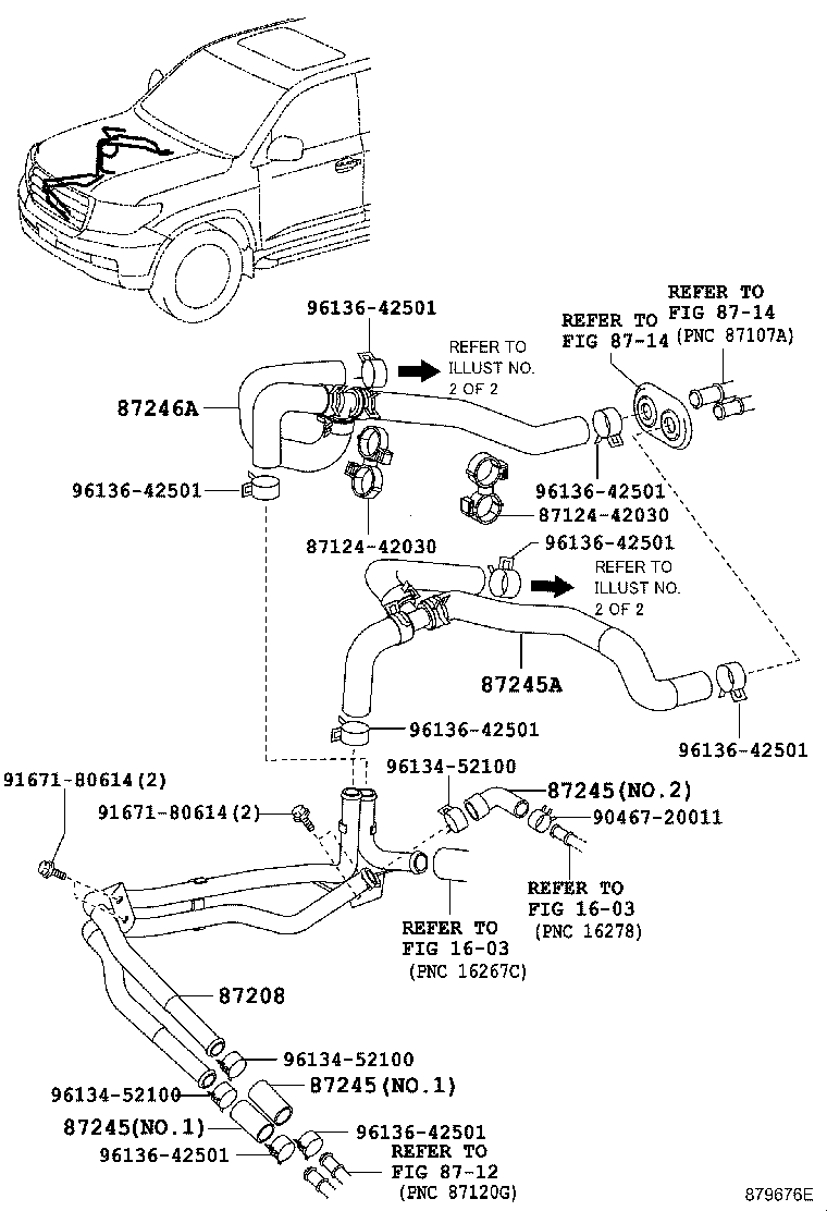 87209-60B91 HOSE, HEATER WATER, OUTLET A product image