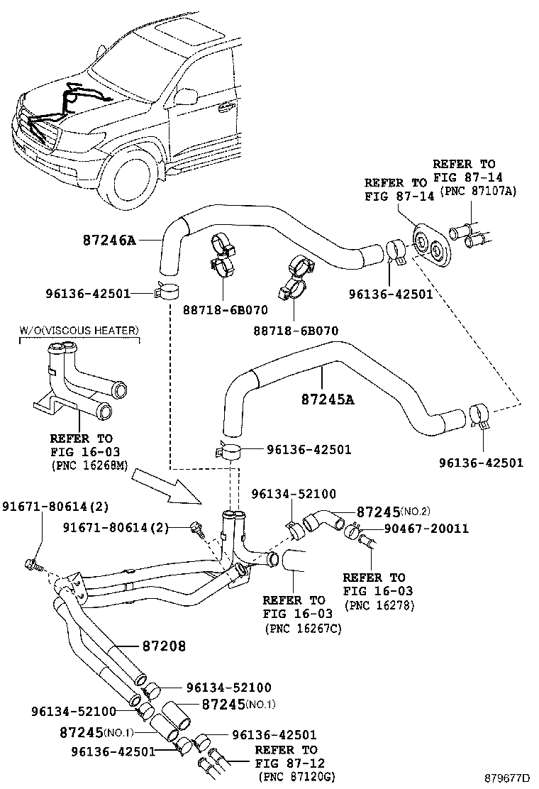 87209-60B91 HOSE, HEATER WATER, OUTLET A product image