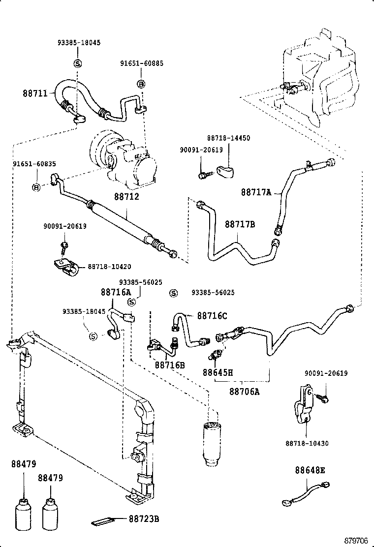 88712-10180 HOSE, COOLER REFRIGERANT SUCTION, NO.1 product image