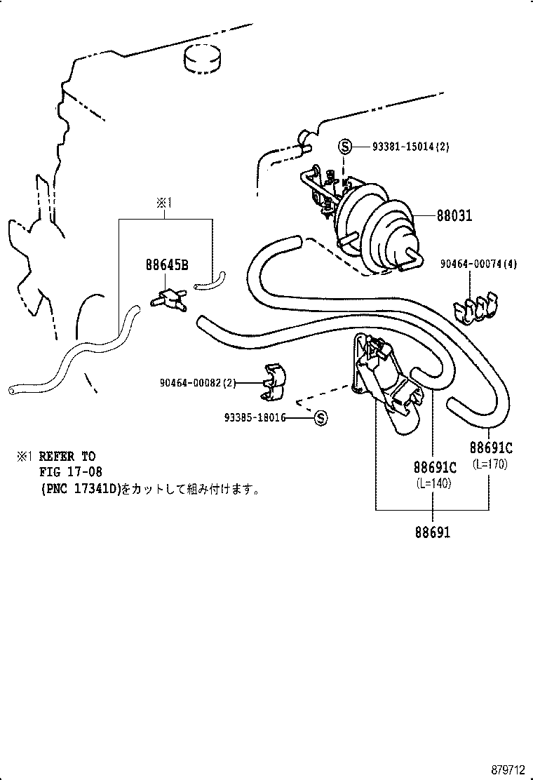 88669-95J01 HOSE (FOR IDLE UP DEVICE) product image