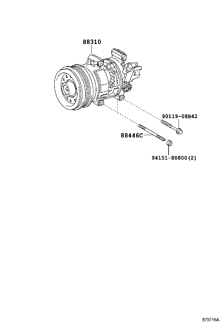 88310-1A751 COMPRESSOR ASSY, W/PULLEY product image