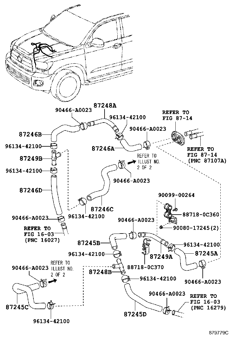 Toyota 87245-0C310 HOSE, HEATER WATER, INLET E