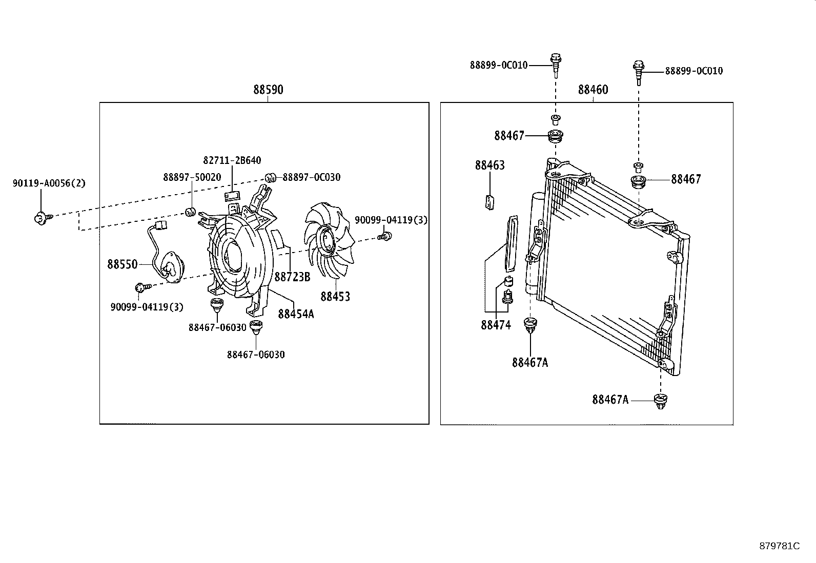 Toyota 88454-0C031 SHROUD, FAN
