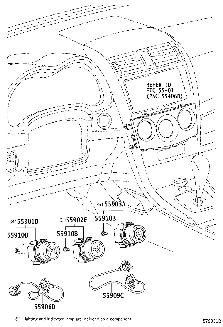 Toyota 55900-02340 CONTROL ASSY, AIR CONDITIONER