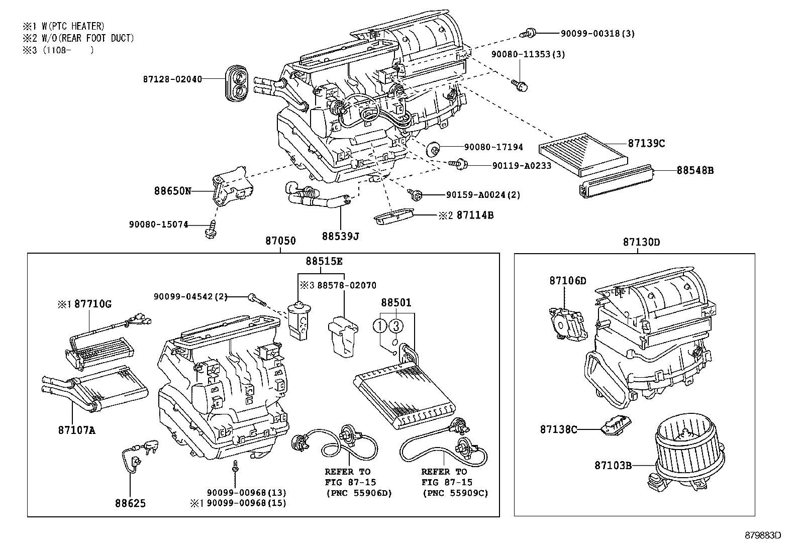 Toyota 88501-02220 EVAPORATOR SUB-ASSY, COOLER, NO.1