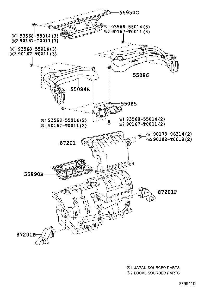 55950-02210 NOZZLE ASSY, DEFROSTER product image