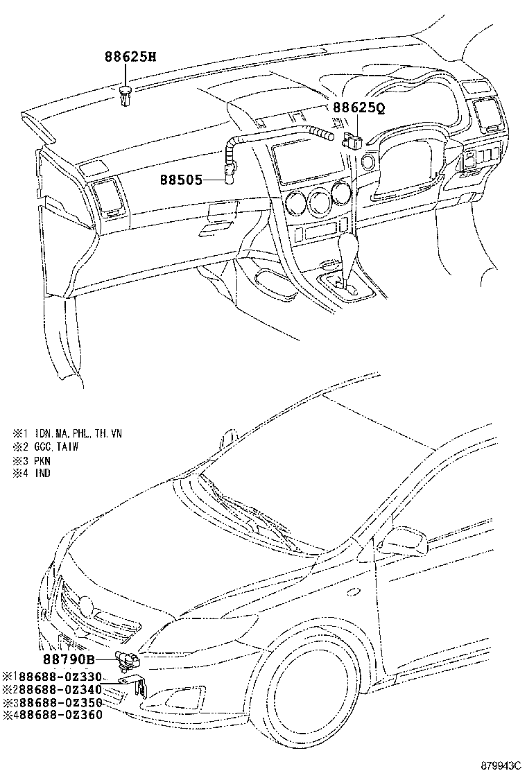 55950-02210 NOZZLE ASSY, DEFROSTER product image