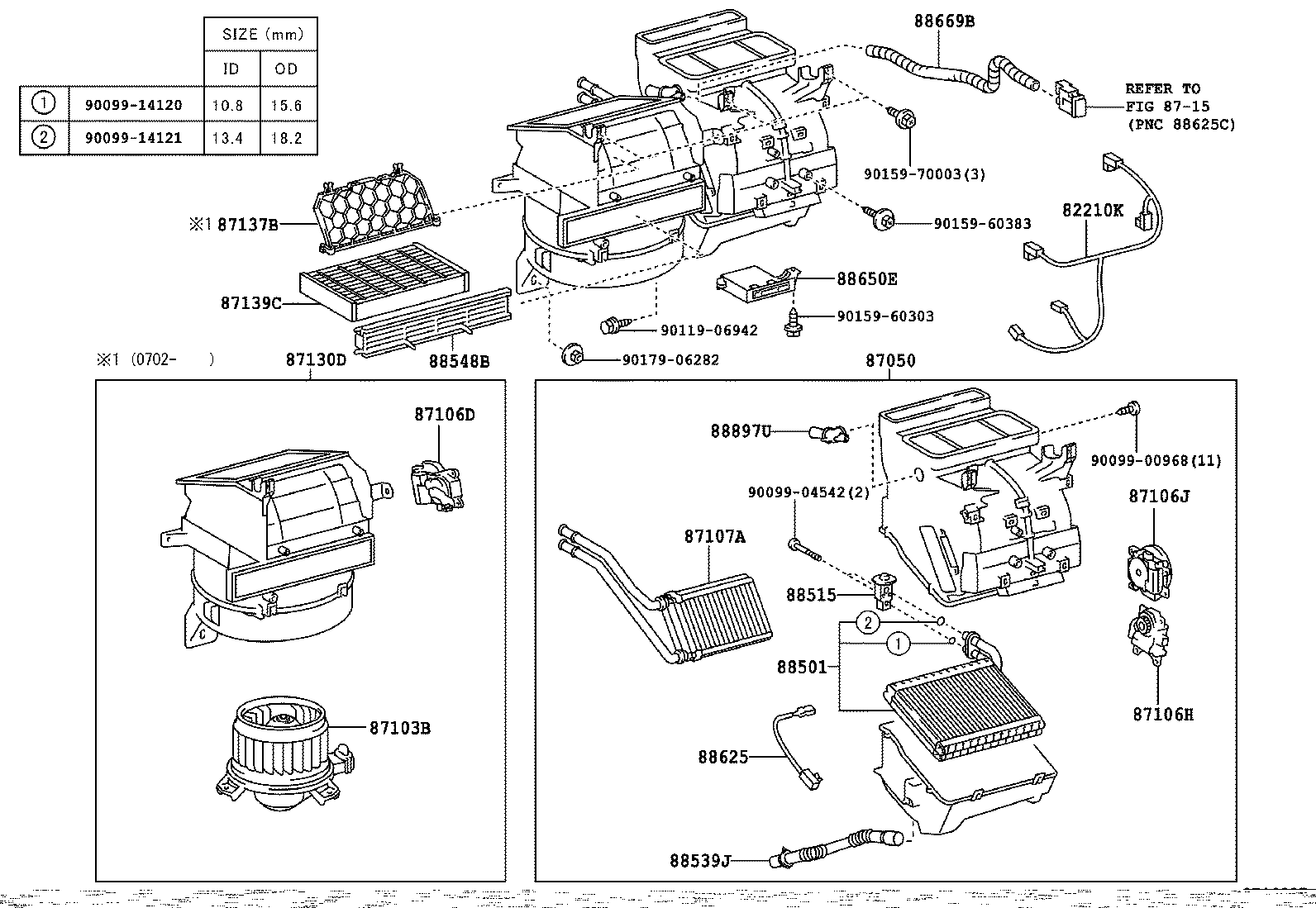 87103-52121 MOTOR SUB-ASSY, BLOWER W/FAN product image