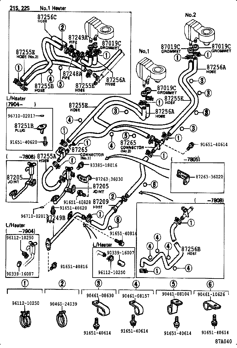 87206-60101 JOINT OR UNION, FRONT HEATER HOSE THROUGH OR INLET VALVE product image