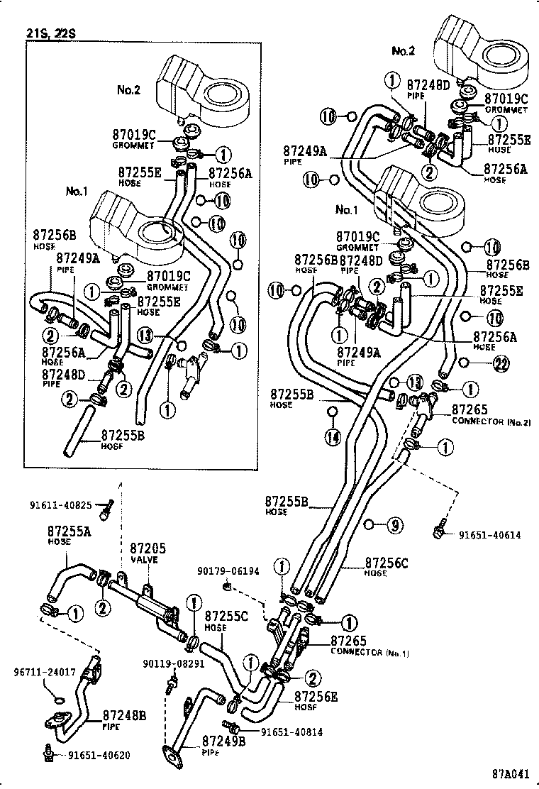 87206-60101 JOINT OR UNION, FRONT HEATER HOSE THROUGH OR INLET VALVE product image