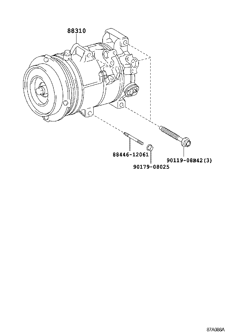 88370-28020 COMPRESSOR ASSY, W/MOTOR product image