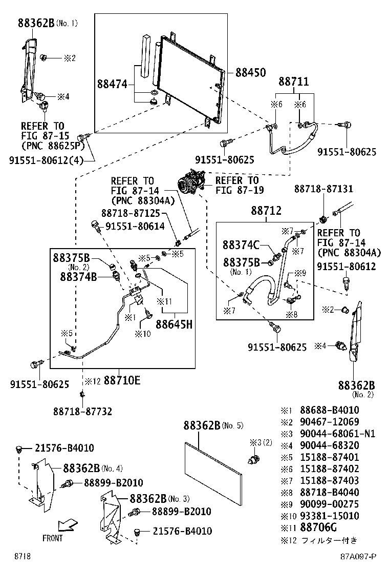 88710-B4030 TUBE & ACCESSORY ASSY, AIR CONDITIONER product image