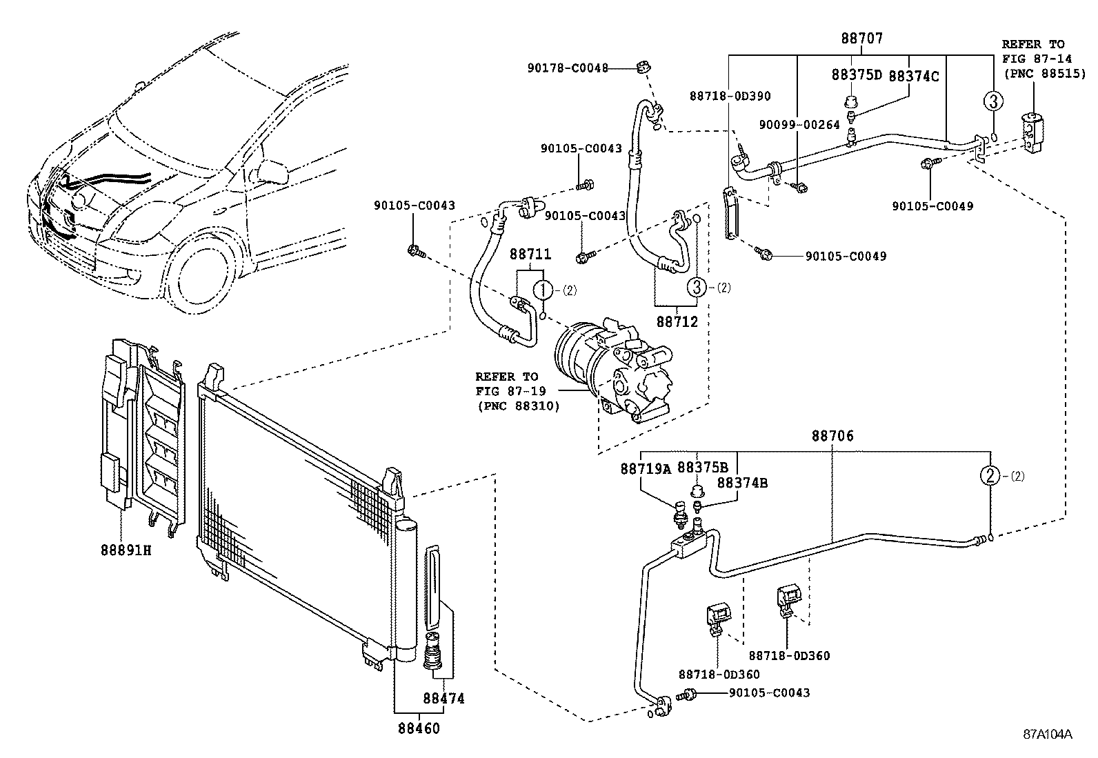 88460-0D140 CONDENSER ASSY, COOLER product image