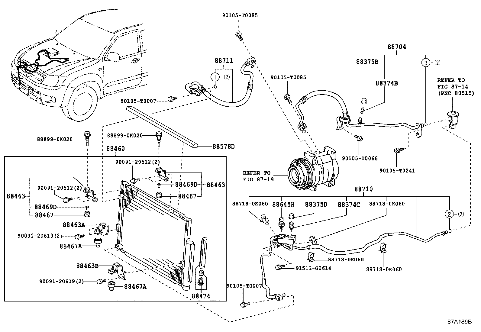 88460-0K080 CONDENSER ASSY, COOLER product image