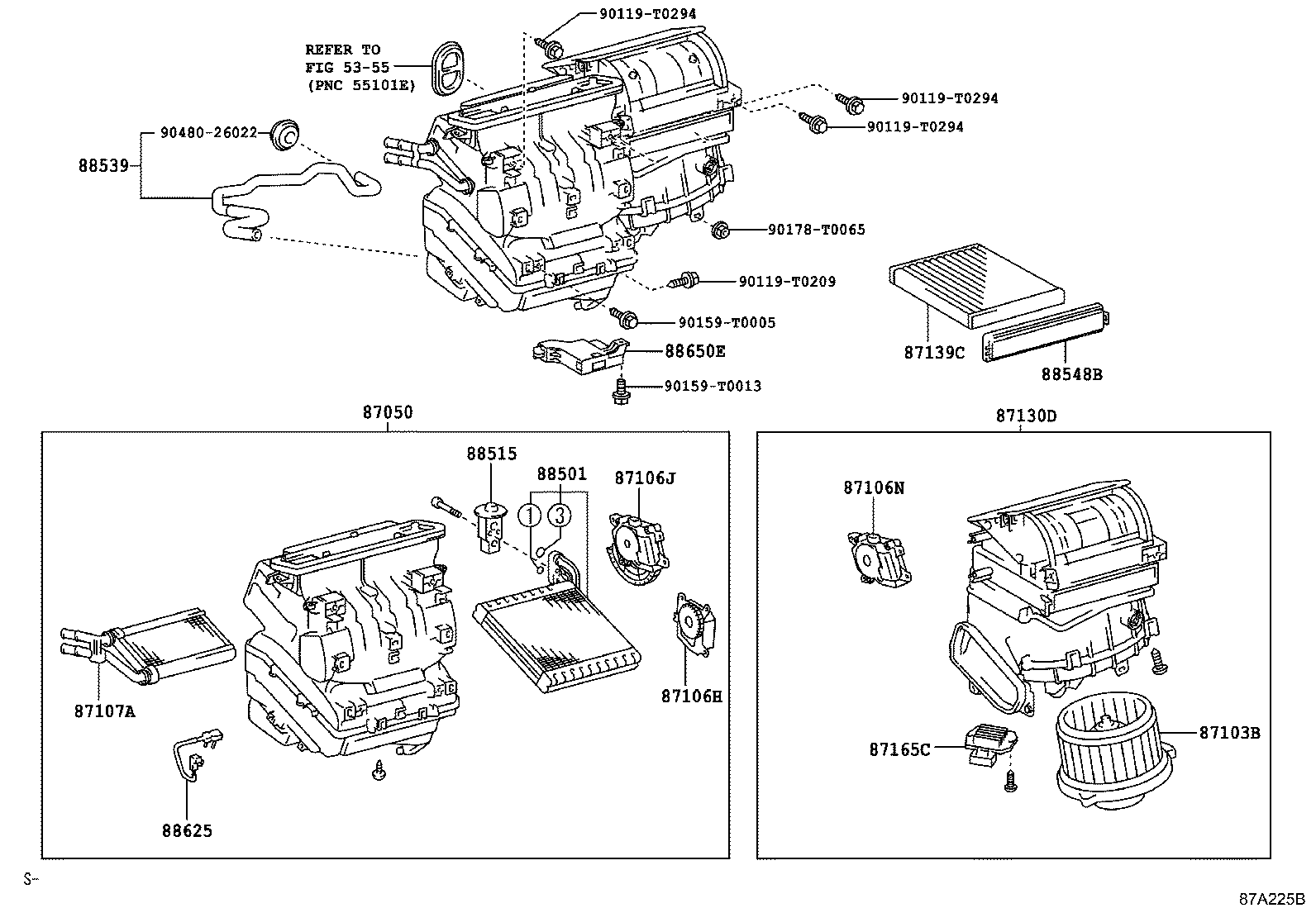 87103-0K040 MOTOR SUB-ASSY, BLOWER W/FAN product image