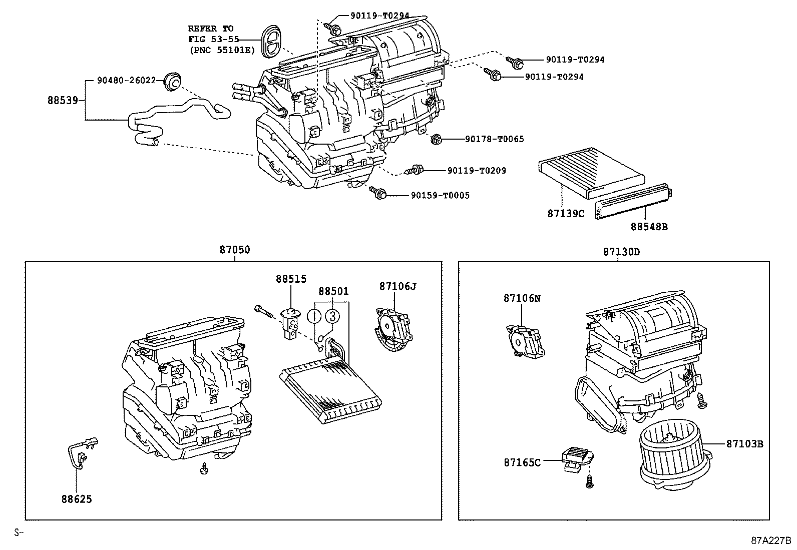 87103-0K040 MOTOR SUB-ASSY, BLOWER W/FAN product image