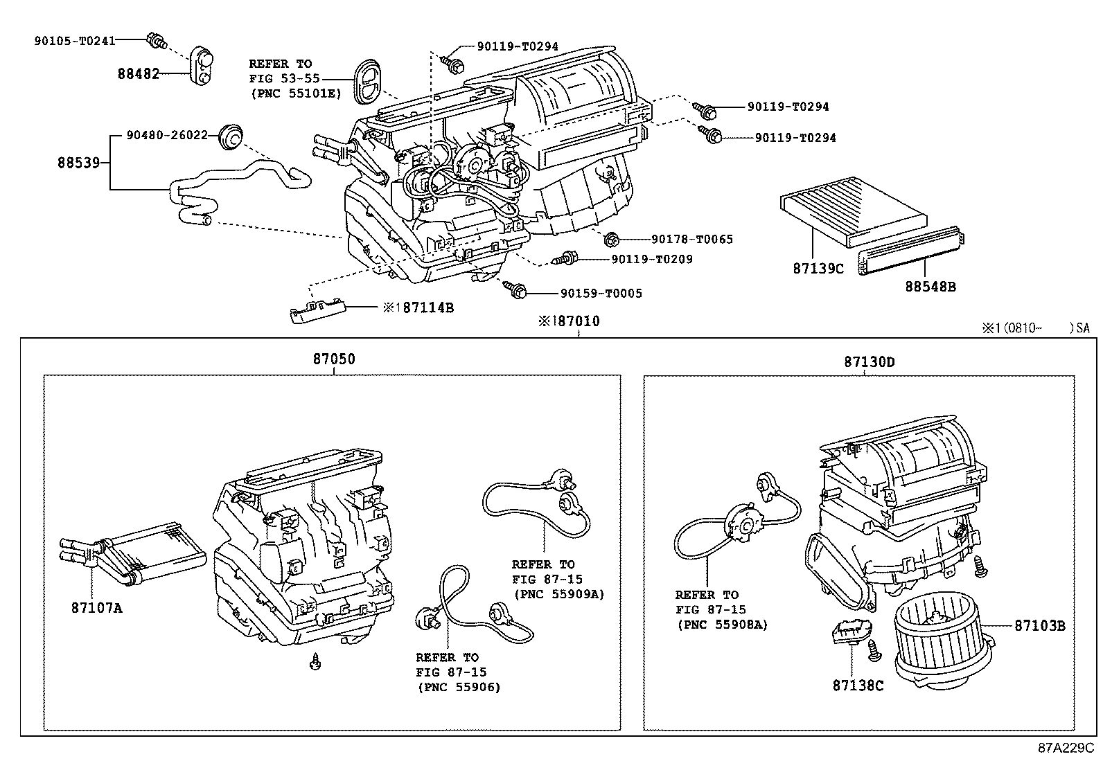 87010-0K040 UNIT ASSY, AIR CONDITIONER product image