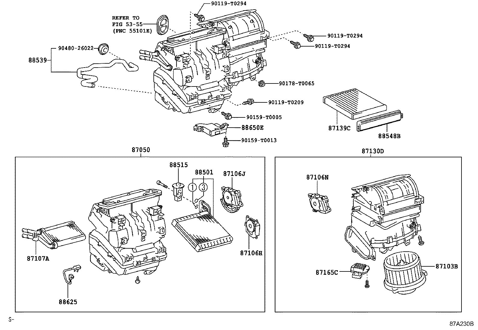 87010-0K040 UNIT ASSY, AIR CONDITIONER product image