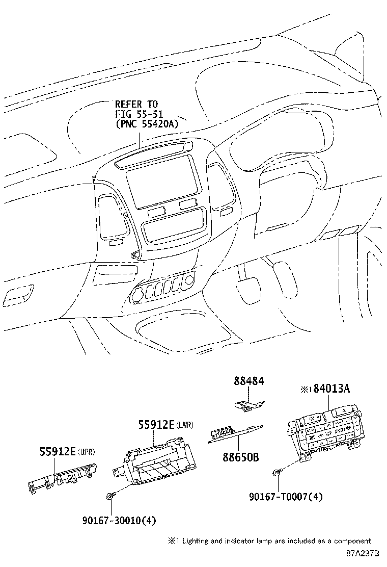 87202-0K010 DUCT, AIR, REAR ROOF NO.2 product image