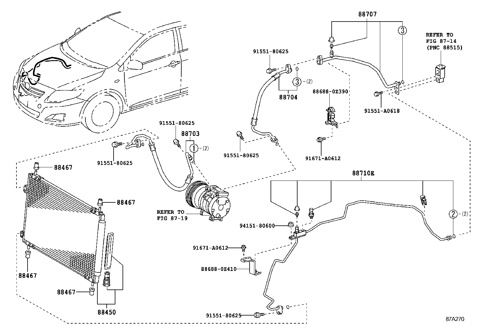 88450-02400 CONDENSER ASSY, W/RECEIVER product image