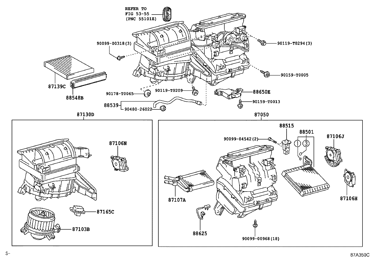 87103-0K040 MOTOR SUB-ASSY, BLOWER W/FAN product image