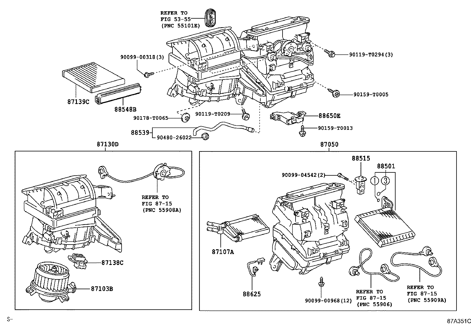 87103-0K040 MOTOR SUB-ASSY, BLOWER W/FAN product image