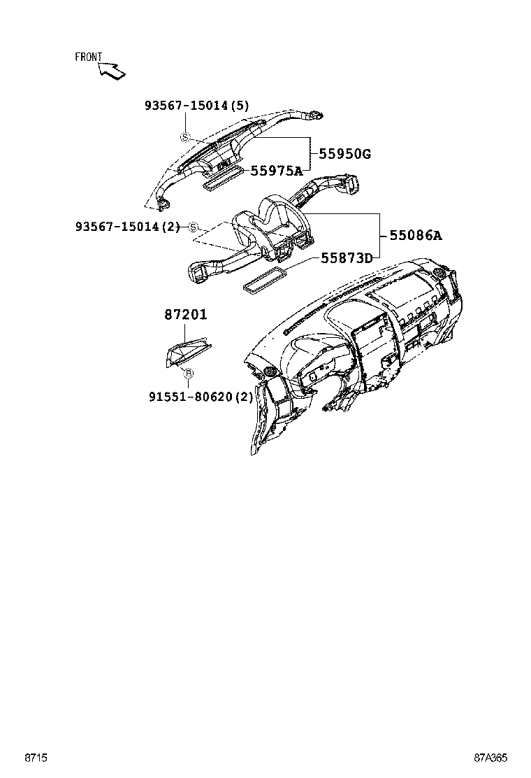 55902-B4010 CONTROL SUB-ASSY, HEATER product image